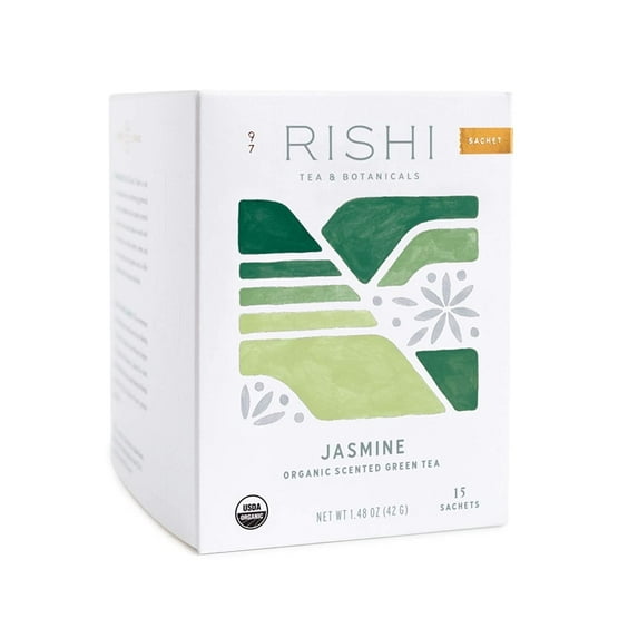 Rishi Tea Organic Scented Green Tea Jasmine -- 15 Tea Bags
