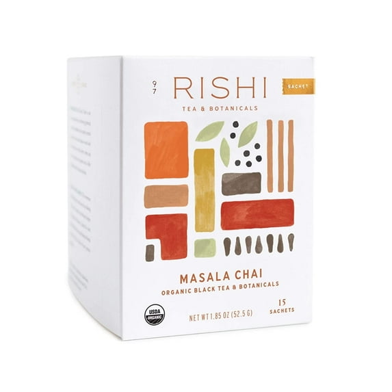 Rishi Tea Organic Black Tea Masala Chai - 15 Sachets Pack of 3