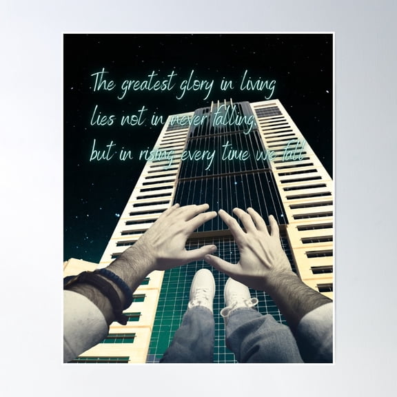 Rising Every Time, We Fall Collection. Poster Wall Art, Modern Wall Decor, 12x18 UNFRAMED