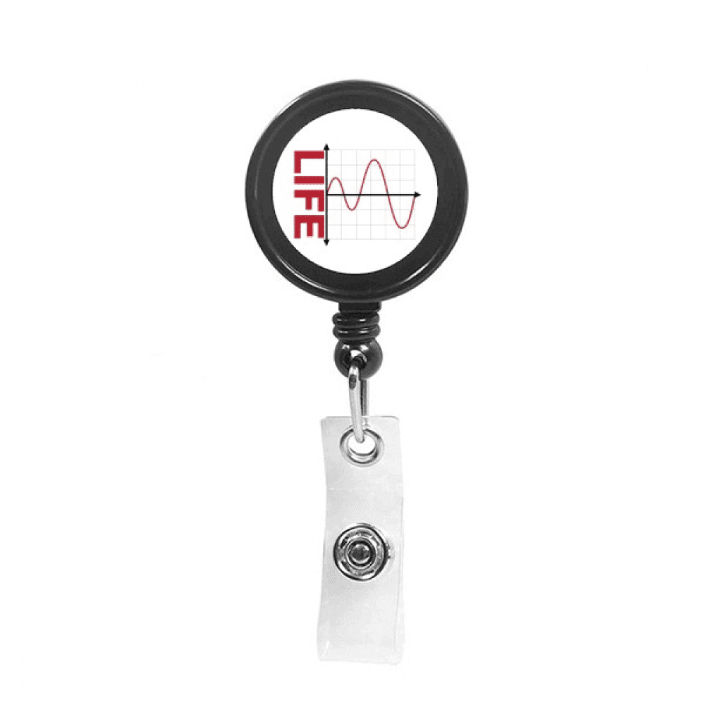 Rising Falling Living Standards Retractable Keychain Badge Holder ID Badge