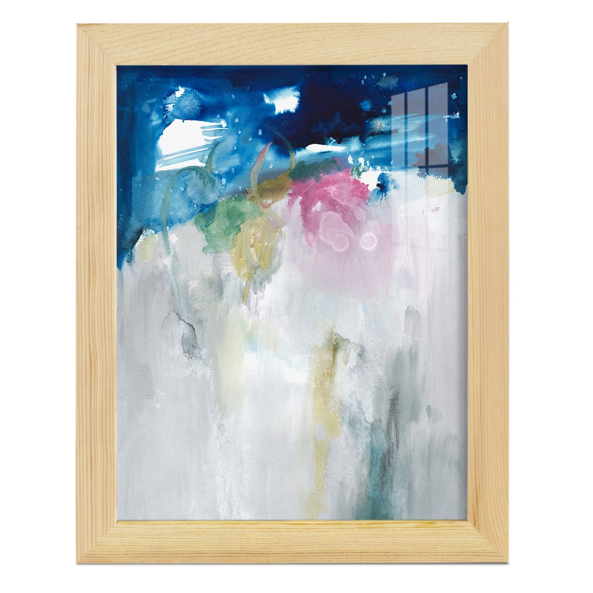 Rising I - Framed Print w/glass - Natural Wood
