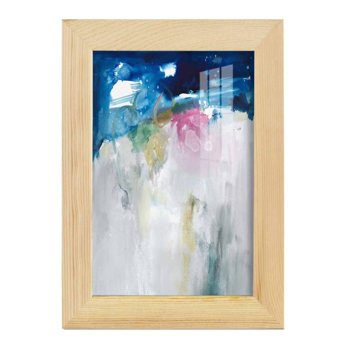 Rising I - Framed Print w/glass - Natural Wood