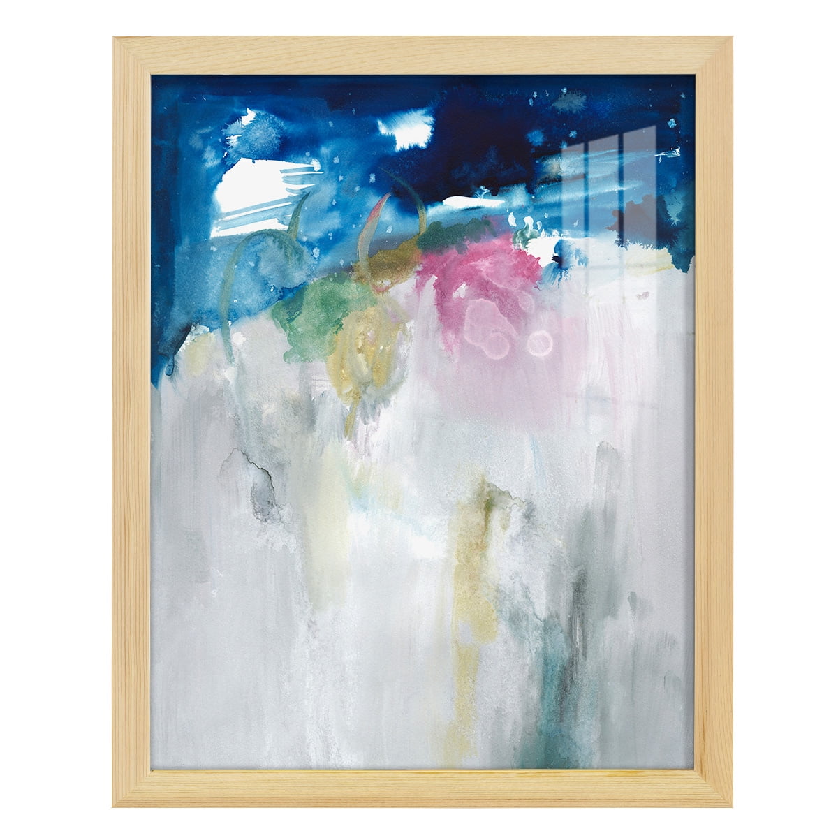 Rising I - Framed Print w/glass - Natural Wood