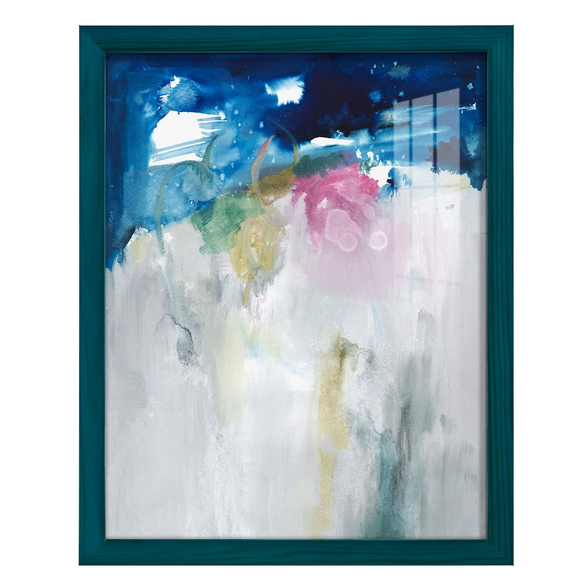 Rising I - Framed Print w/glass - Ocean Blue