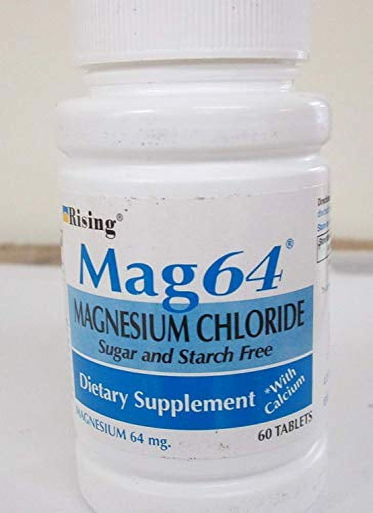 Rising Mag64 Magnesium Chloride with Calcium Tablets 60 ea (Pack of 3