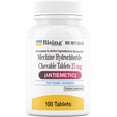 thumbnail image 1 of Rising Pharma Motion Relief and Nausea - Meclizine HCL 25mg - Antiemetic, Motion Relief Chewable Tablets (100), 1 of 4