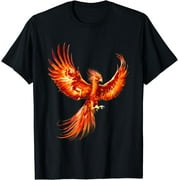 Rising Phoenix Fire Fenix Inspirational Fantasy Gift T-Shirt Black Medium