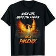 thumbnail image 1 of Rising Phoenix Flames Fire Bird Rebirth Mythical lover Gift T-Shirt, 1 of 5