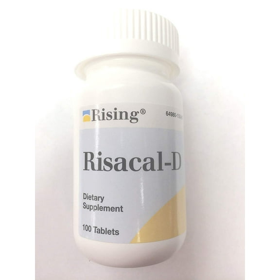 Rising Risacal-D Dietary Supplement Tablets, 100 Count