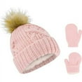 thumbnail image 1 of Rising Star Infant Hat and Baby Mittens Winter Set for 0-24 Months - Blush, 1 of 8