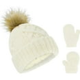 thumbnail image 1 of Rising Star Infant Hat and Baby Mittens Winter Set for 0-24 Months - Ivory, 1 of 8