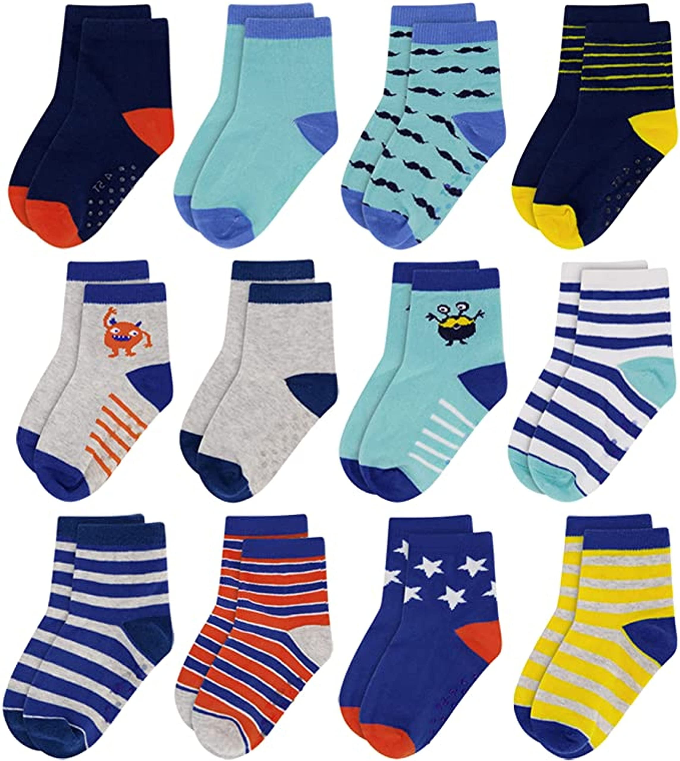 Rising Star Unisex Crew Kids Socks for Toddlers (12 Pack) - Multicolor ...