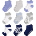 thumbnail image 1 of Rising Star Unisex Non Slip Low-Cut Grip Socks for Infants and Toddlers (9 Pack), 1 of 5
