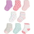 thumbnail image 1 of Rising Star Unisex Organic Quarter Baby Socks for Infants (8 Pack), 1 of 3