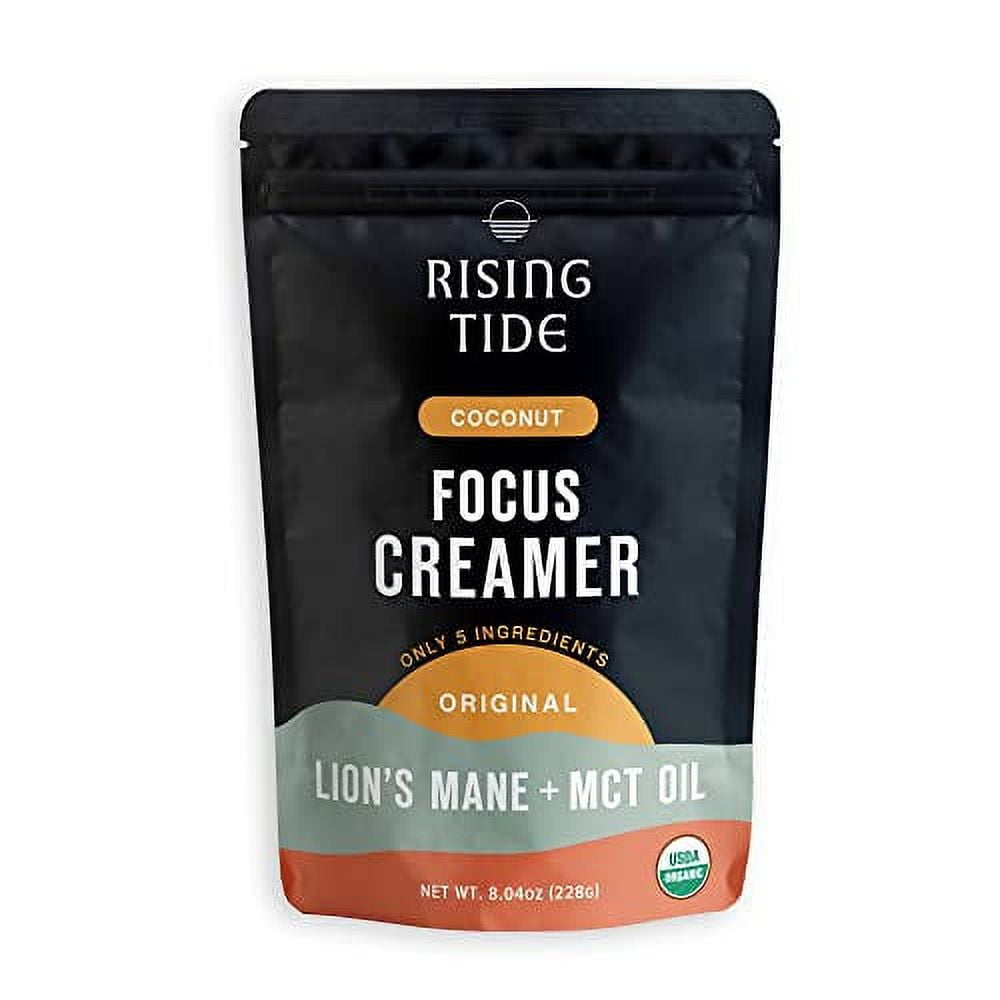 Rising Tide Focus Vegan Creamer, Organic Powdered Coffee Creamer with