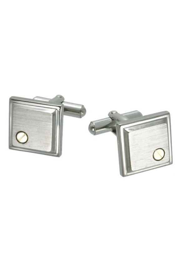 TCL-4026-GSC1 Titanium Gold-Screw Cuff Link