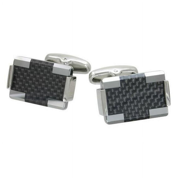 Rising Time TFCL-4062-BLK Tungsten Carbon Fiber Cuff Link