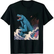 TALICHCO Rising from the Depths: Godzilla's Epic Battle on the Blue Wave T-Shirt