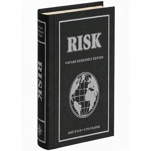 Risk Classic Strategy Board Game World Conquest Game with Linen-Wrapped Book Box Storage for 2-6 Players Ages 10 and Up