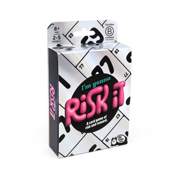 Big Potato Games I'm Gonna Risk It Card Game, Push Your Luck Party Game, 50 Cards, 2-5 Players, Ages 8+