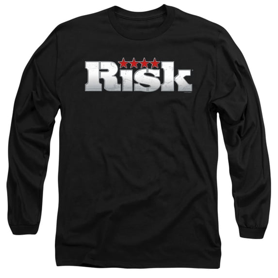 Risk Logo Long Sleeve Adult 18/1 T-Shirt Black
