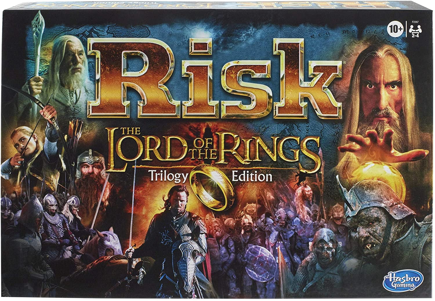 Risk: The Lord of the Rings Trilogy Edition, Inspired by The Lord of the Rings Movies, Strategy Board Games for Ages 10+, Family Games for 2-4 Players
