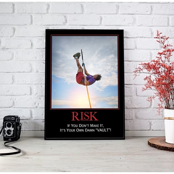 Risk-if You Don't Make It Its Your Own Damn Vault Poster, Taking Risks Quotes Minimalist Poster Funny, Poster Only