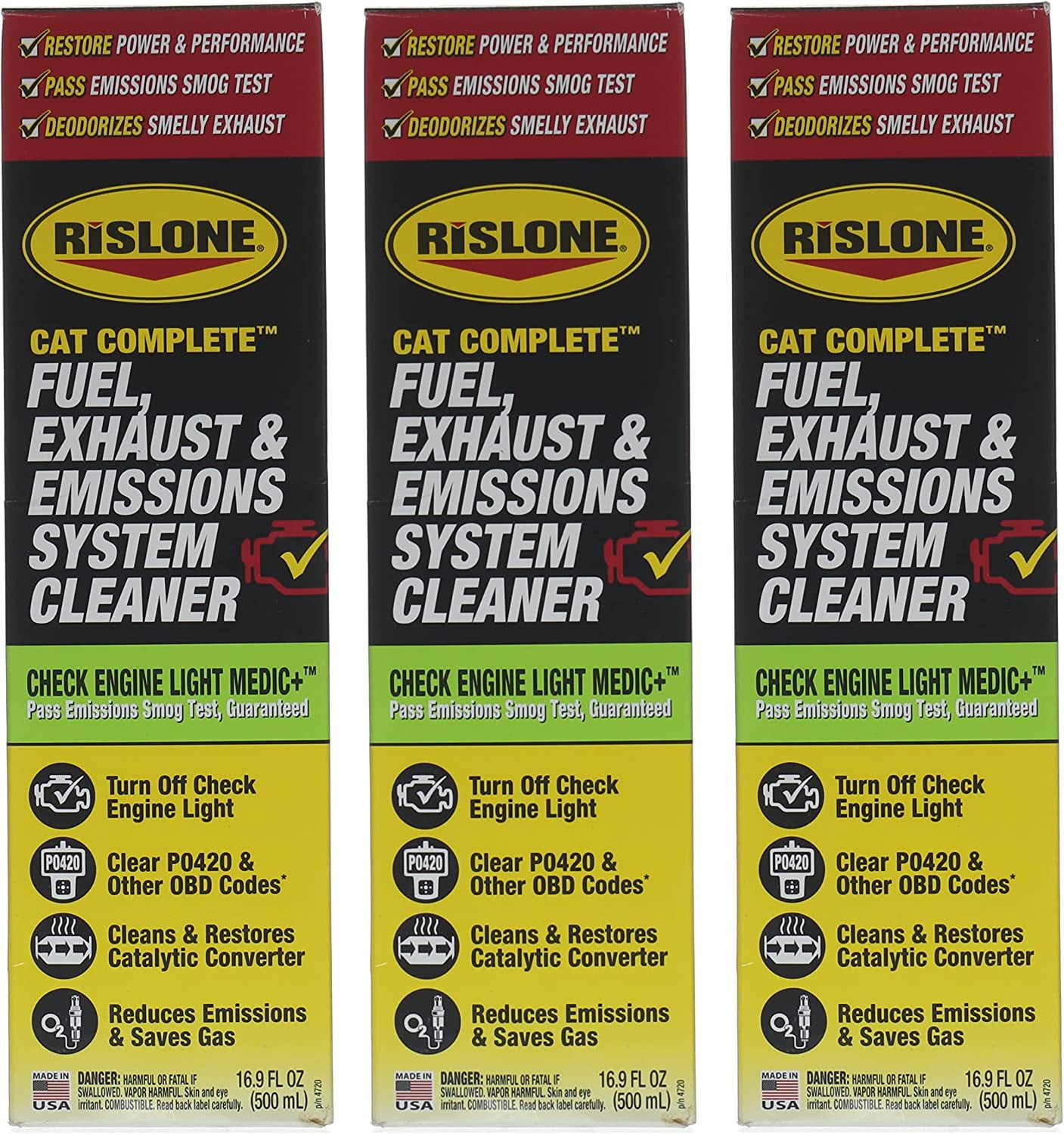 Rislone 4720 Cat Complete Fuel, Exhaust & Emissions System Cleaner, 4EA