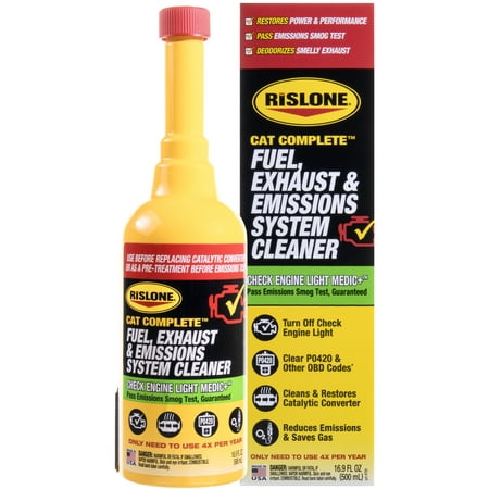 Rislone Cat Complete Fuel, Exhaust & Emissions System Cleaner, 16.9 oz