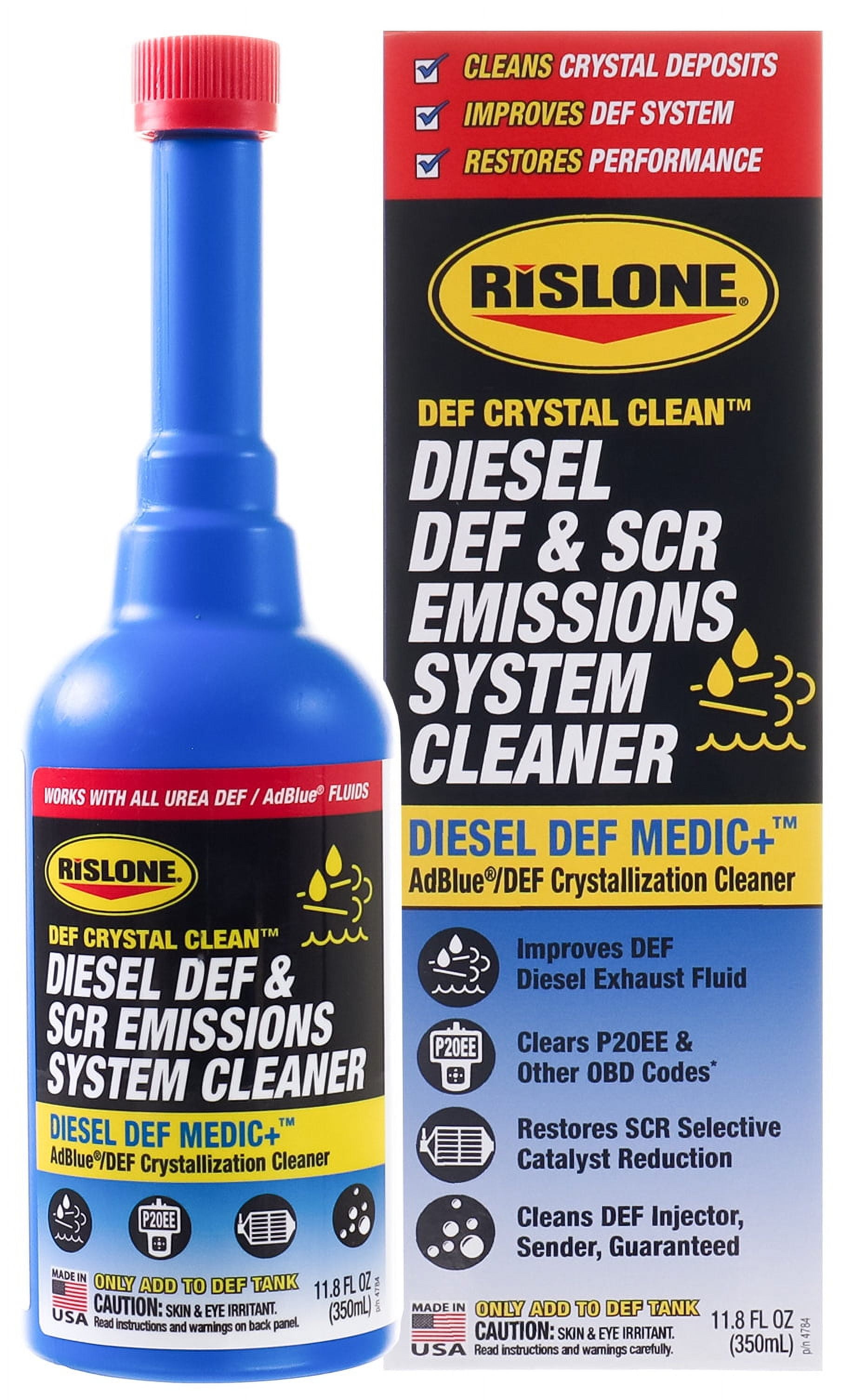 Rislone DEF Crystal Clean Diesel DEF & SCR Emissions System Cleaner Diesel Exhaust Fluid, 11.8 oz