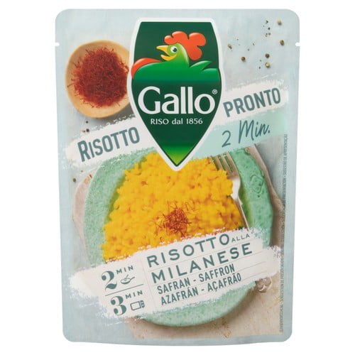 Riso Gallo Risotto Pronto Saffron 250g, British Import (Pack of 2)