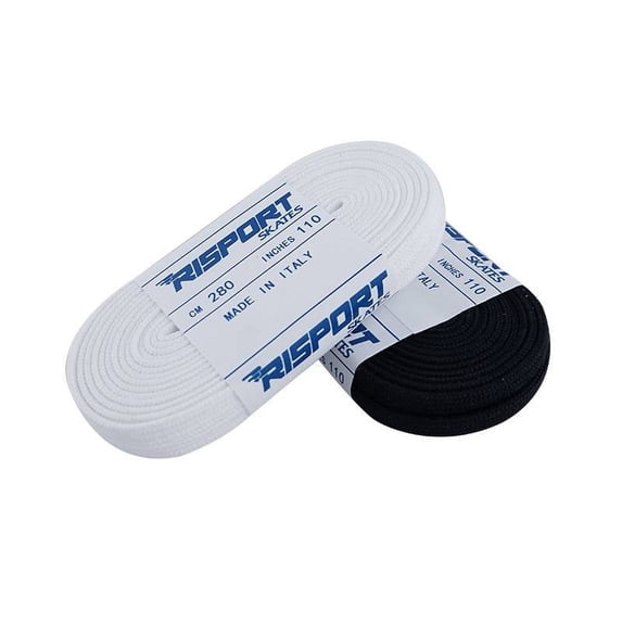 Risport Laces for Figure Skates (White, Size 220 (86", To Fit Boot Sizes 215-230))