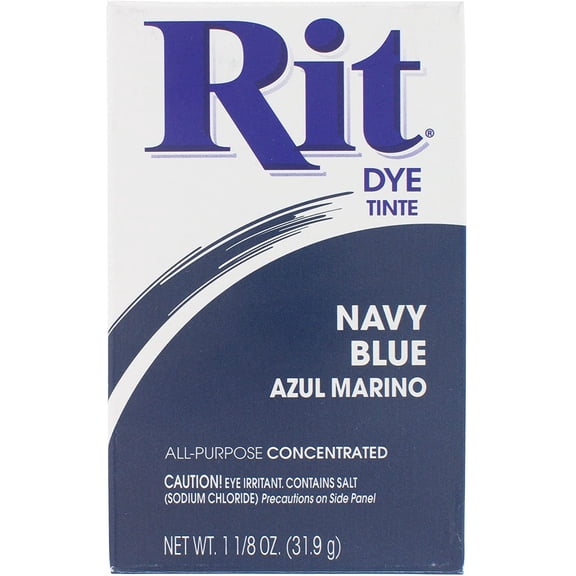 Rit Powder Dye All Purpose Navy Blue - Semi-Permanent - 6 Pack, 1.1/8 Oz