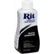 Rit 88150 Liquid Dye, Black, 8-oz. - Quantity 3