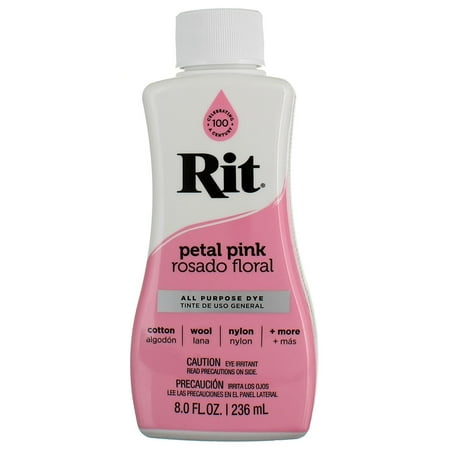 Rit All Purpose Dye, Petal Pink, 8 fl oz (4 pack) (Bundle)