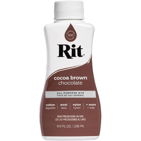 Rit All- Purpose Liquid Dye, 8 Fl Oz, Cocoa Brown