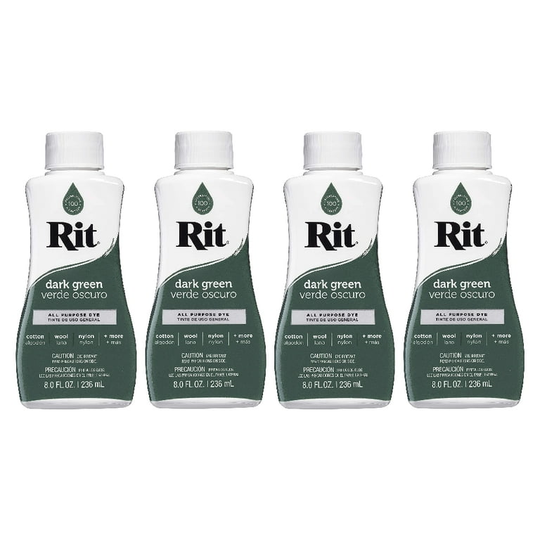 Rit Dye Liquid Dye, 8 fl oz, Dark Green, 3-Pack