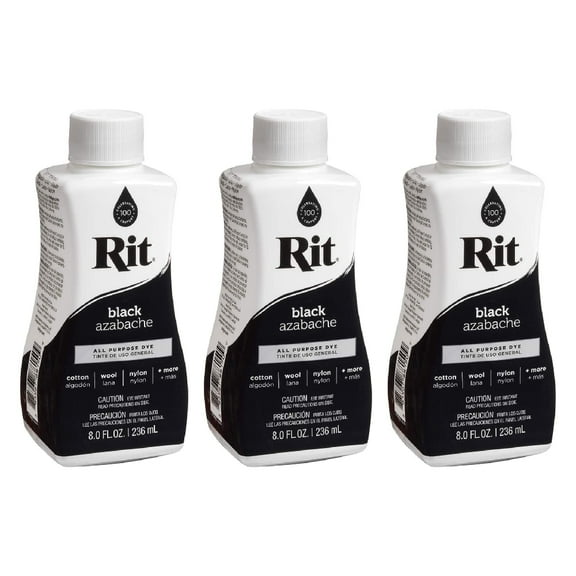 Rit All Purpose Liquid Dye 8 oz Black, 3 Pack