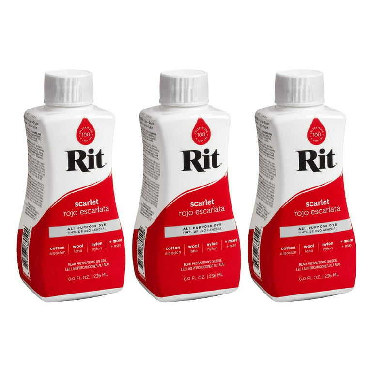 Rit All Purpose Liquid Dye 8 oz Scarlet, 3 Pack