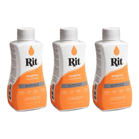 Rit All-Purpose Liquid Dye, Tangerine, 8 fl oz (3 pack)