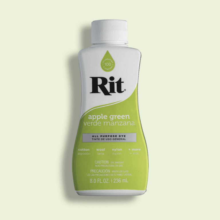 RIT APPLE GREEN All Purpose Liquid Fabric Dye 236ml (8 FL OZ)