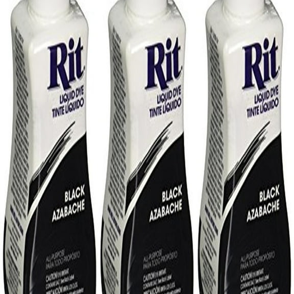 Rit All-Purpose Liquid Dye, Black, 8 fl oz (3 Pack)