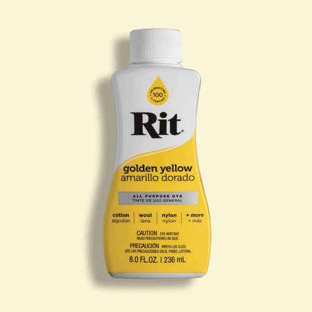 Rit All Purpose Liquid Dye, Golden Yellow, 8 fl oz (2 Pack)