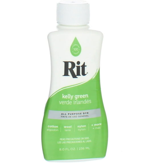 Rit All-Purpose Liquid Dye, Kelly Green, 8 fl oz (4 pack)