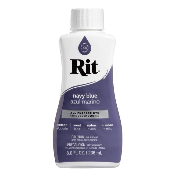 Rit All Purpose Liquid Dye, Navy Blue, 8 fl oz