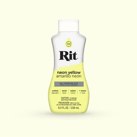 Rit All Purpose Liquid Dye, Neon Yellow, 8 fl oz