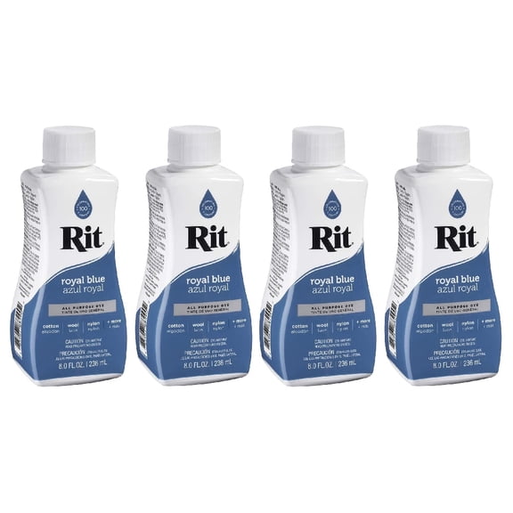 Rit All Purpose Liquid Dye Royal Blue 8 oz, 4 Pack