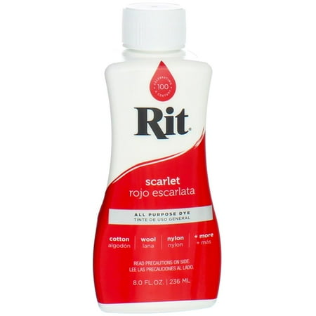 Rit All-Purpose Liquid Dye, Scarlet, 8 fl oz (2 pack)