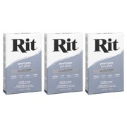 Rit All-Purpose Powder Dye, Pearl Grey, 1.125 oz 3 pack