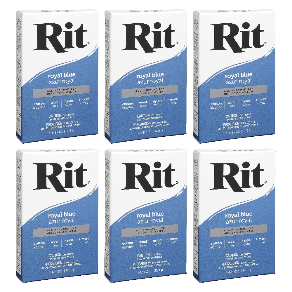 Rit All Purpose Powder Dye 1-1/8 oz Royal Blue, 6 Pack - Walmart.com